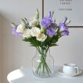 Real Touch Artificial Lisianthus Flowers Lifelike Bridal Bouquet Eustoma Flower Party Supplies Elegant Artificial Bouquet. 