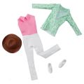 [ New ] Barbie Doll Movie Same Princess Couple Doll Suit Tartan Skirt Top Hat Necklace Makeover Clothes. 