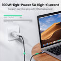 UGREEN 100W Gen2 Type C to USB C 5A Cable for iphone 16 Samsung S25 S24 Note 9 8 iPad Pro 2024 MacBook Air 2019 PD 60W Quick Charge 4.0 USB-C Fast Charger Cable 1m for MacBook Pro 2024 USB3.1 Thunderbolt3 Type C Charger Data Cable. 