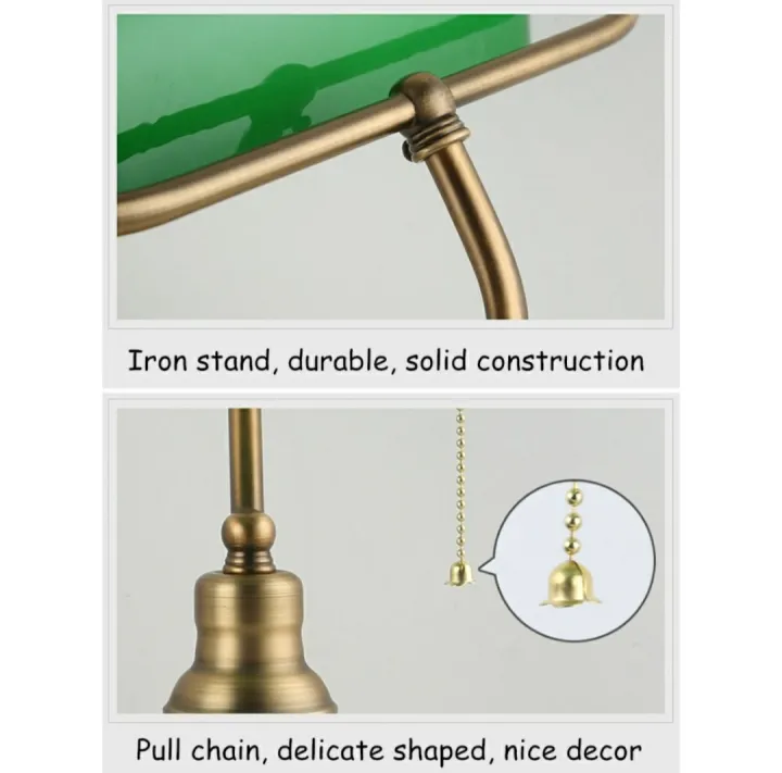 Bankers%20Lamp%20Green%20Glass%20Shade%20/%20Vintage%20Style%20Banker%20Lamp%20with%20Pull%20Chain%20Switch%20/%20Study%20Lamp%20/%20Traditional%20Desk%20Lamp%20%20/%20%20Library%20Lamp%20-%20Image%205