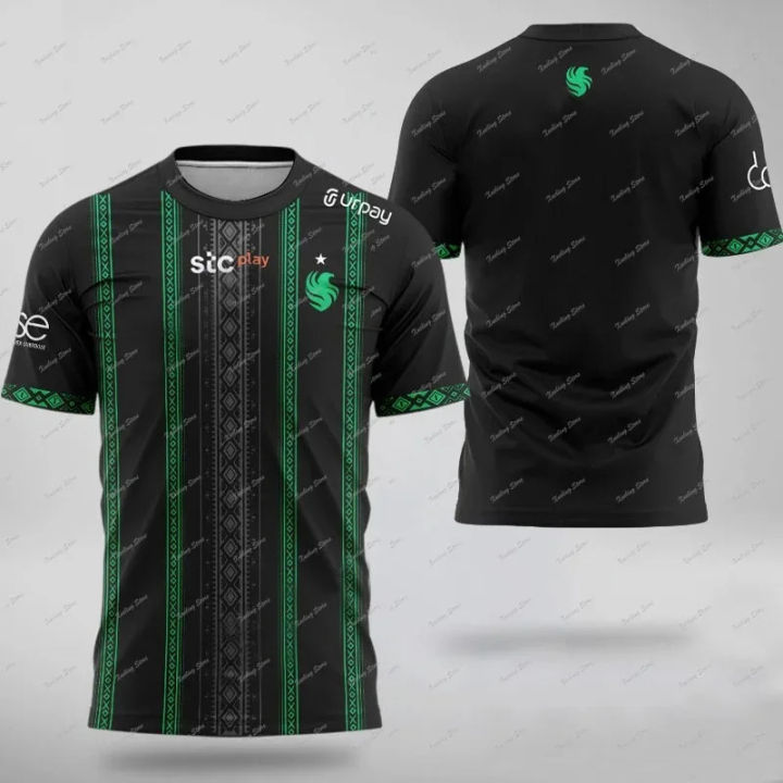 2025 New Falcons Team Uniform Csgo Clothing Major Team Uniform Short Sleeved T-shirt S1MPLE3D Printed Pattern Quick Drying Sports Top