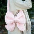 Crochet Bow Bag | handmade crochet bag | shoulder bag. 
