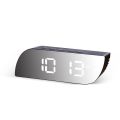 Digital Mirror Clock LED Night Lights Temperature Snooze Function Alarm Clocks USB Table Desk Clock Home Decor Battery Use. 