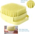 premium Silicon Body Brush, Exfoliating Body Scurb Brush with Soap Dispenser, 2 in 1 Ultra Soft Bath Sponge Shower Massager, Baby Shower Brush, Shampoo and Gel Dispenser, Loofah Brush, Body Cleaning Scrubber for Man, Women and Children. 