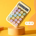 Colorful small sugar cube calculator for high value students with flexible buttons science computer accounting office calculator. 
