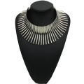 Women's Big African Necklace Indian Style Bending Alloy Big Thorn Statement Collar Choker Silver Color. 