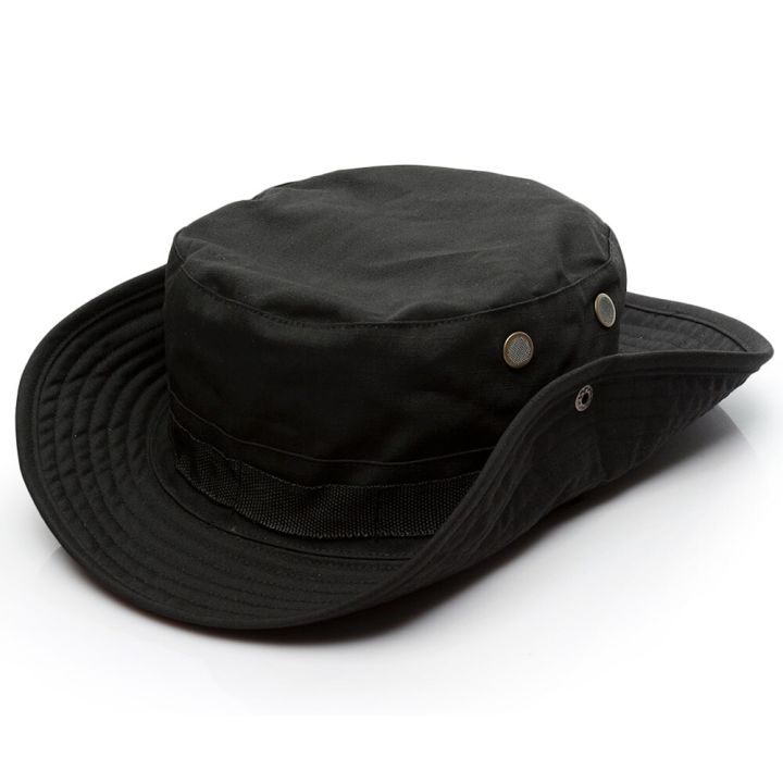 Summer Outdoor Sun Hat Men Uv Protection Bucket Hat for Hiking Camping Beach Safari Round Cap  Boonie Hat Sun Cap Jungle Hiking Fishing