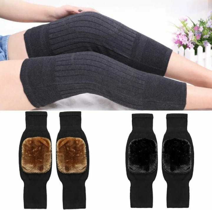 Unisex Winter Wool Elastic Knee Brace Pads Leg Warmers Winter Warm Breathable Thermal Knee Warmers Sleeve Knee Pads for Women Men Outdoor Sports
