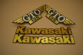 Kawasaki GTO 125 2 Stroke Down Model Front Tanki Tapa Monogram In Metal Made In Thailand (4pcs) in pack. 
