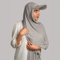 Hijab Hat Cap with Attached Hijab – Sun Protection, Comfortable, Versatile for University/Office, Available in Black. 