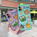 JIUMOO Case For Samsung A7 2018 Case Cartoon Cute Oil Frog Thin Shockproof Square Edge Silicone Casing Full Lens Cover Camera Protect Cases Softcase. 