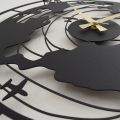 World Map Wall Clock - Wooden Wall Clock Modern Design 3D Stickers Hanging Clock Decorative Watch Home  Wall Clocks. 