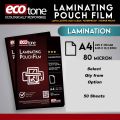 Ecotone LAMINATING POUCH FILM - Long Lasting Coat Clear | Waterproof | Temper Proof - A4 Size - 80 micron - | Lamination. 