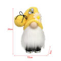 Bumble Bee Gnome Sunflower Nordic Gonk Swedish Tomte Nisse Plush Doll Ornament. 