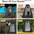 Black /Green Pop Up Privacy Changing Dressing Room Tent Toilet Beach Shower Camping tent(Commode not included just for advertisement). 