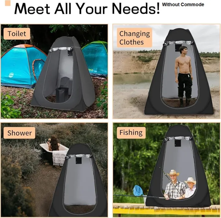 Black /Green Pop Up Privacy Changing Dressing Room Tent Toilet Beach Shower Camping tent(Commode not included just for advertisement)