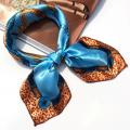 Soft Squares Decorative Head Scarf Multicolor Stripe Print Kerchief Neck Wrap. 