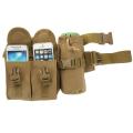 Waist Belt Pouch PVC Multiple Use Waist Pouch For Mens With Bottle Holder Waist Pouch Cross body Men Waist Belt Pouch Utility Gadget Gear Tool Organizer Pocket- Khaki. 