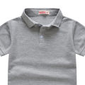 Elegantstunning Boys Lapel Short Sleeves T-shirt Simple Solid Color Tops Summer Cotton Breathable Shirt For 1-10 Years Old Kids. 