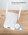 BròsTrênd AC1200 WiFi to Ethernet Adapter Converter for Printer, Smart TV, Game Console, Playstation, Xbòx, Blú-Ráy Player, WiFi Brídge Dual Bánd Wireless 5GHz 867Mbps + 2.4GHz 300Mbps, w/ RJ45 Port. 