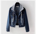 Oversized Ladies Denim Hoodie. 