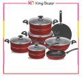 Non Stick Cookware Set Crystal gift pack - 15 Pcs. 