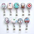 Cute Medical Pvc Badge Retractable Badge Reel Nurse Doctor Student Exhibition ID Card Clips Badge Holder Stationery. 