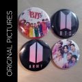 BTS Badges for Army Lovers Kpop Round Shape (Pack of 4). 