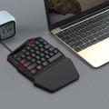 Topsky One Handed Keyboard One-Handed Mechanical Gaming Keyboard RGB LED Backlit SADES Portable Mini Gaming Keypad for L O L/PUBG/Wow/Dota/OW/Fps Game. 