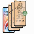 BROTECT 3 Pcs Oppo A18 Ceramic Matte Screen Protector PUBG Gaming Tempered Glass Black Edge Borders Unbreakable 9D 21D 100D 111D For oppo a18 - Transparent. 