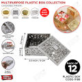 Plastic Hollow Style Favor Candy Plastic Gift Box - Pack 12 For Wedding Engagement, Baat Pakki, Mehendi, Ceremony, Nikkah, Valima, Party Favor Gift, Baby Shower, HBD Party Gift Box, Birthday, Gift Pack Boxes. 