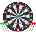 Pro Dart Board with Ultra Slim Segmentation – Bristle Dartboard Set - Includes 6 Metal Tip Darts Set, Self-Healing Sisal Fiber Dart Board, Rotating Steel Wire Scoring Ring, Staple Free Bullseye, for Home Game Room or Bar Darts. 