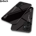 Quiberk for Samsung Galaxy A55 5G Tempered Glass Hard Case Gradient Color Back + Soft Frame Shockproof Phone Cover. 