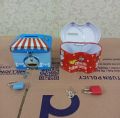 Kids steel metal money box for kids with lock system. 