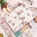 【BestGO】Mohamm 65mm x 390mm Cartoon Washi Masking Tape Simple Character Scrapbooking Stationary School Supplies Decoration. 