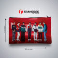 Traverse BTS Pencil / Pen Pouch for Boys & Girls (Digitally printed on Cloth). Both sides Printed. 