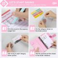 A6 Budget Binder with Zipper Envelopes, Budget Planner Book Money Saving Organizer, Cash Envelopes for Budgeting Pink. 