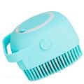 Pet Grooming Brush Bath Brush with Shampoo Container for Dog Cat Bathing Grooming Pet Scrubber Soft Rubber Silicone Massage Brushes Comb Bathing Tool. 