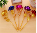 Anniversary Gift wife Girlfriend 24K Gold Foil Rose Flower wedding bouquet Birthday Party Romantic Golden Flower Gift. 