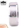 Carat Unisex Naruto Konoha Leaf Village Logo Titanium Steel Ring Cosplay Jewelry Gift. 