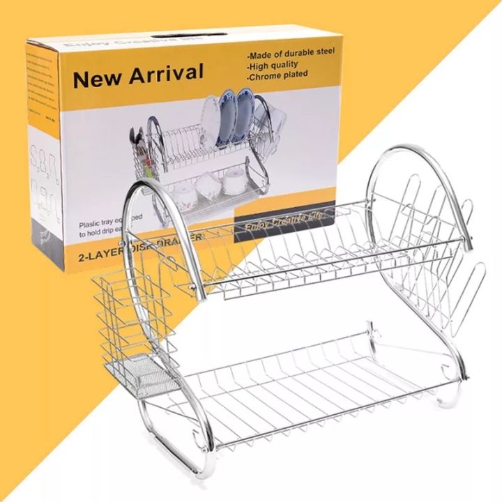 Best%20Of%202023%20S%20Shape%20Double%20Decker%20Dish%20Rack%20Plate%20Dish%20Spoon%20Fork%20Bowl%20Cup%20Drain%20Rack%20Kitchen%20Organizer%20-%20Image%205