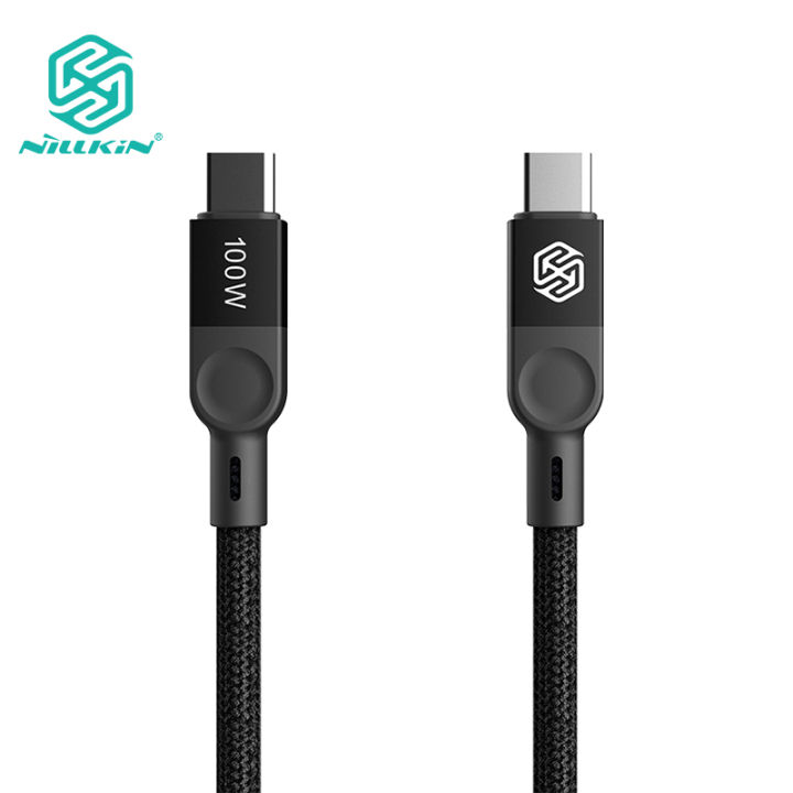 Nillkin 100w PD3.0 USB To Tpye C data Cable for iPhone 15 16 Pro Max Samsung Galaxy A55 Nylon braided Self-absorbing data cable