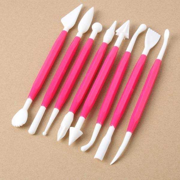 8pcs Fondant Cake Decorating Flower Modelling Tools