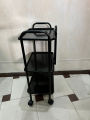 Mini Trolley-Trolley 3 Tray Wheels Moving Trolley-Side Table Trolley-Kitchen Trolley-Saloon trolley-Kitchen trolley-Tea trolley. 