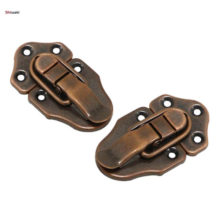 2X Toggle Latch Wooden Box Latch Clasp Clip for Jewelry Trinket Box Suitcase Red