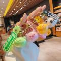 Acrylic+PVC Acrylic Keychain Novelty Cartoon Keychain  Keyring for Couple Gift Car Accessory Bag Decor Key Organizer Novelty Souvenir. 
