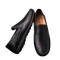 Men's Casual Leather Flats Breathable Loafers Slip-ons Moccasins Shoes borjan ndure Black. 