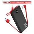 Maxon M-10 Super Fast Charge PD Power Bank 10000mAh Portable Fast Charging Powerbank With Digital Display, Compatible with Samsung/iPhone/Xiaomi/Huawei and More. 