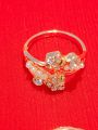 Premium Luxury Gold-Plated Zircon Ring for Women – Elegant Attractive Engagement & Party Ring. 