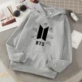 Bts Fleece Full Sleeves Pull Over Hoodie For Women. 